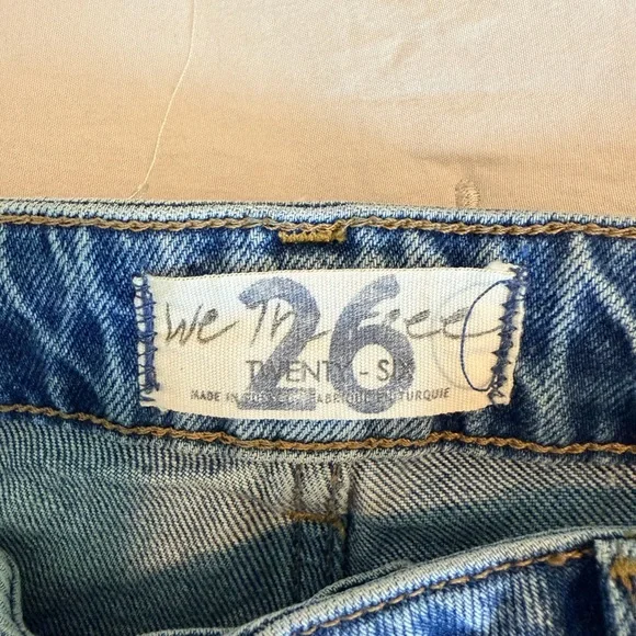 Free People Blue and Red Star Flare Jeans - Picture 3 of 10